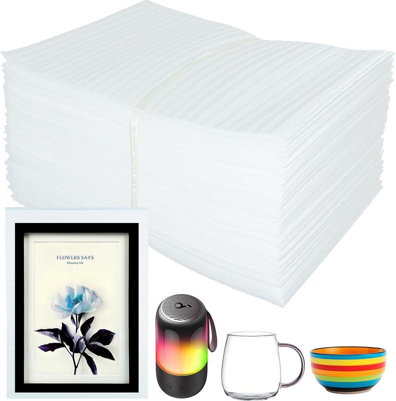 V-chen 50PCS Cushion Foam Pouches, 12" X 14" Foam Wrap Bag, Foam Pouch for Packing, Moving,Storage and Shipping, Cushioning Moving Supplies for Extra Protecting Fragile Items - Image 1
